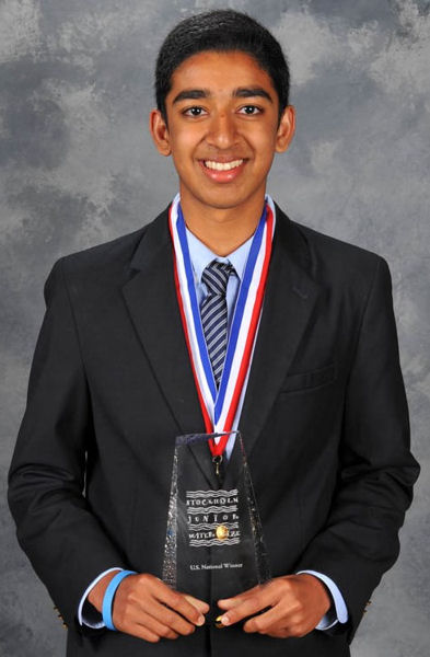 Anirudh Jain of Portland, Ore., represented the United States at the international SJWP competition. Photo courtesy of Oscar Einzig Photography.
