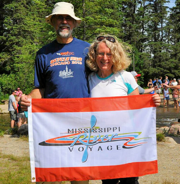 The De Kock’s spent 70 days kayaking 3686 km (2291 mi) as part of the Mississippi River Voyage fundraiser. Photo courtesy of Alisun De Kock.