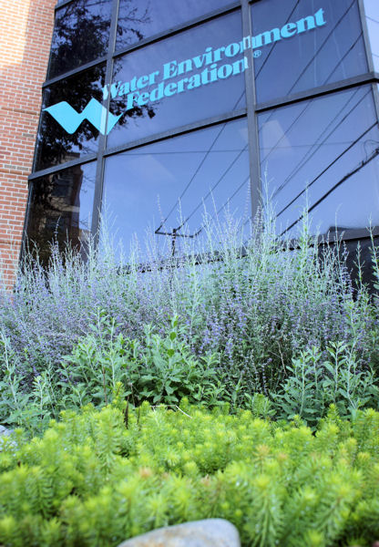 The Water Environment Federation (WEF; Alexandria, Va.) redesigned the garden in front of the headquarters building using plants that require less water. WEF photo/Jennifer Fulcher.