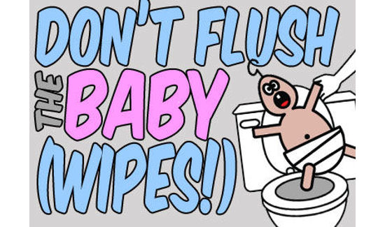 flushing wipes