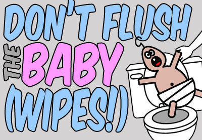 Steve Anderson with Clean Water Services (Hillsboro, Ore.) wrote the song, “Don’t Flush the Baby (Wipes!),” to convey the importance of not flushing baby wipes, cleaning pads, and paper towels. Photo courtesy of Gayle Leonard, ThirstyinSuburbia.com.
