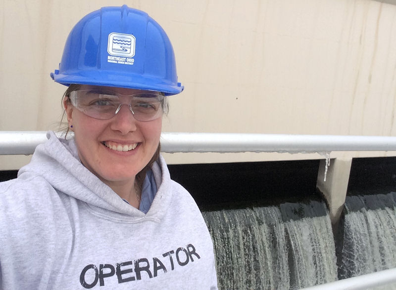 Christen Wood works as unit process manager at the Northeast Ohio Regional Sewer District (NEORSD; Cleveland). Photo courtesy of Wood.