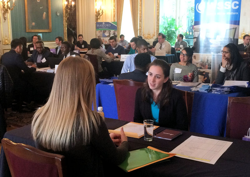 In February, students sat down for interviews with prospective employers during the Chesapeake Water Environment Association/Chesapeake American Water Works Association Student Career Fair. Water Environment Federation (WEF; Alexandria) photo/ Caroline Pakenham.