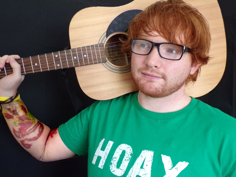 William “Rusty” Goss, an industrial wastewater operator living in Idaho Falls, works as a Ed Sheeran celebritiy impersonator. Photo courtesy of Mirror Images (Los Angeles).