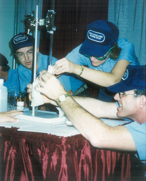 The timeline also notes that the first Operations Challenge competition was held during WEFTEC 1987. WEF archives photo.