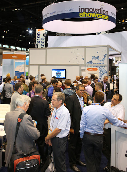 Network with peers during the Innovation Pavilion reception Oct. 1 and Oct. 2. Photo courtesy of Oscar & Associates.